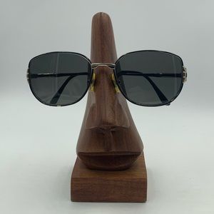 Vintage Gucci Black Gold Oval Sunglasses Frames